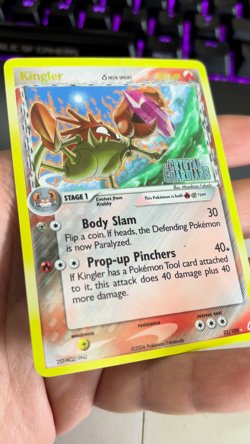 Kingler Delta Species 22/100 Reverse Holo Stamp Pokemon EX Crystal Guardians MP - Image 2