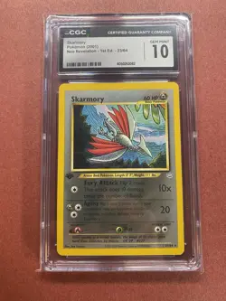 CGC 10 GEM MINT Skarmory 23/64 1st Edition Neo Revelation Pokemon psa - Image 1
