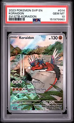PSA 10 Koraidon 014 Svp sv Black Star Promo SCARLET & VIOLET ELITE TRAINER BOX - Image 1