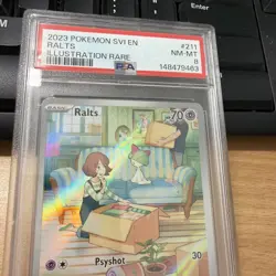 Ralts 211/198 SV01 Scarlet & Violet Illustration Rare Holo PSA 8 NM-MT - Image 2