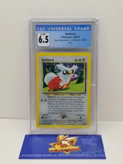 Pokemon 2001 CGC 6.5 Neo Revelation Unlimited Delibird Holo 5/64 - Image 1