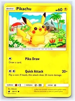 Pikachu 30/111 Common Crimson Invasion NM - Image 1