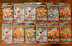 Pokemon TCG: Scarlet and Violet Stellar Crown x12 Booster Pack Lot - Sealed - Image 1