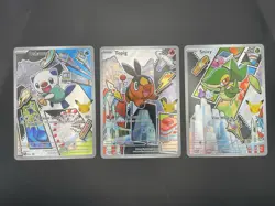 Pokemon First Partner Illustration Collection Series 2 Snivy, Tepig, Oshawott - Image 1