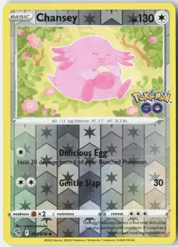 Chansey Reverse Holo Uncommon Pokemon GO 051/078 NM - Image 1