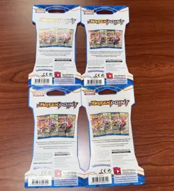 Pokemon XY Breakpoint Sleeved Booster Pack Art Set Sealed (4 Sleeved Packs) - Image 2