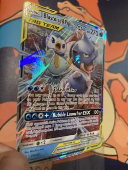 Pokemon TCG Blastoise & Piplup GX Tag Team Cosmic Eclipse 38/236 - Image 2