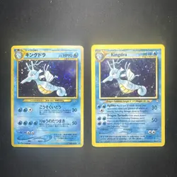 Pokemon TCG Kingdra No.230 & 8/111 Neo Genesis English & Japanese - See Photos - Image 1