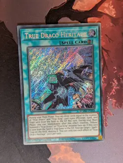 True Draco Heritage BLMM-EN168 Secret Rare 1st Edition YuGiOh TCG Card - Image 1