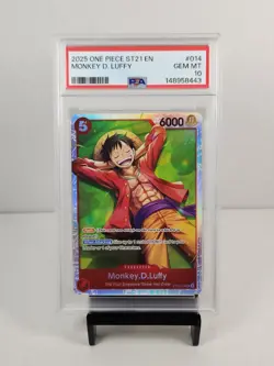 2025 One Piece Starter Deck ST-21 EX Gear 5 #014 Monkey D. Luffy Alt. Art PSA 10 - Image 1