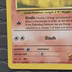 Blaine's Charmander 61/132 Common Gym Heroes Pokemon Card - Image 3