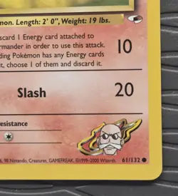 Blaine's Charmander 61/132 Common Gym Heroes Pokemon Card - Image 4