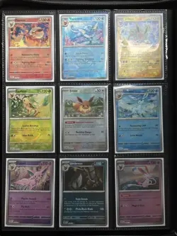 Eeveelution Poke Ball Complete Set of 9 (Prismatic Evolutions)Holo Pokemon Cards - Image 1