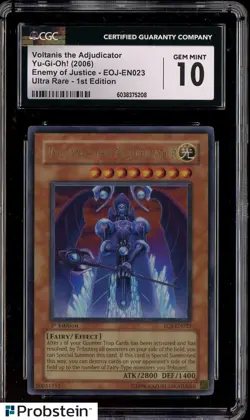 2006 Yu-Gi-Oh! Enemy of Justice EOJ-EN023 Voltanis The Adjudicator 1st Ed CGC 10 - Image 1