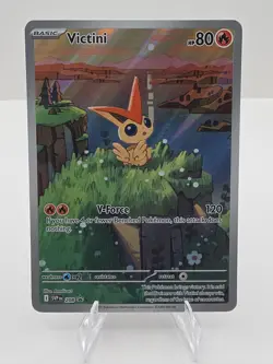 Pokemon TCG Victini SVP 208 Full Art Holo Card Black Star Promo Rare - Image 1