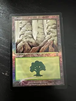 MTG Foil Forest 350 - Foil Mercadian Masques Magic the Gathering LP - Image 1