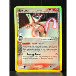 2005 Pokemon EX Delta Species Mewtwo 12/113 Reverse Foil LP/NM - Image 1