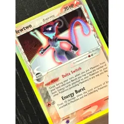 2005 Pokemon EX Delta Species Mewtwo 12/113 Reverse Foil LP/NM - Image 3