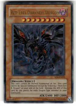 Yu-Gi-Oh! TCG Red-Eyes Darkness Dragon Ultra Rare Holo - Image 1