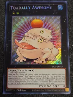 Yugioh! Toadally Awesome - RA03-EN040 Secret Rare NM/M Quarter Century Bonanza - Image 1
