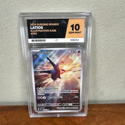 Pokemon Latios TCG Illustration Rare Gem Mint Ace 10 Surging Sparks 203/191 - Image 1