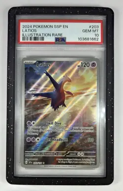 Pokemon Latios TCG Illustration Rare Card 203/191 Surging Sparks PSA 10 - Image 1