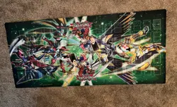 Yugioh Four 4 Player Playmat TCG Konami Official Zexal Playmat Green - Image 1