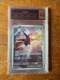 Pokemon TCG Latios Card 203/191 Surging Sparks Illustration Rare NM - Image 1