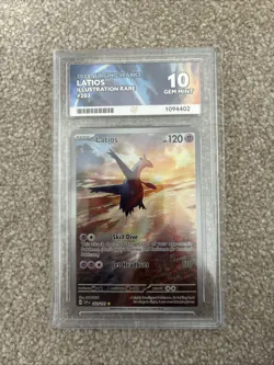 Pokemon Latios TCG Card Illustration Rare, Surging Sparks, Ace Graded 10 203/191 - Image 1