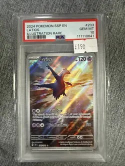 Pokemon TCG Latios 203/191 Surging Sparks Illustration Rare Holo PSA10 - Image 1