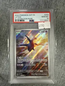 Pokemon TCG Latios 203/191 Surging Sparks Illustration Rare Holo PSA10 - Image 2
