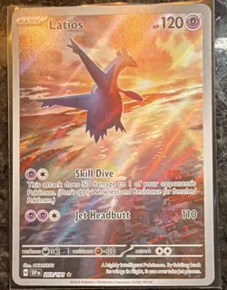 Pokemon TCG Latios SV08 Surging Sparks 203/191 Illustration Rare Holo Basic - Image 1