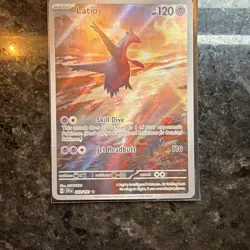 Pokemon TCG Latios SV08 Surging Sparks 203/191 Illustration Rare Holo Basic - Image 4