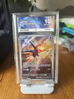 Pokemon Latios TCG Card Illustration Rare, Surging Sparks, Ace Graded 10 203/191 - Image 1