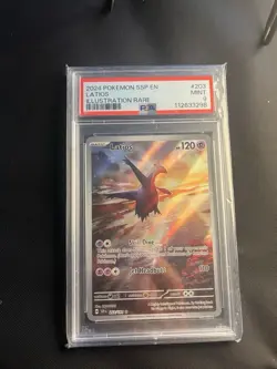 Pokemon TCG Latios Card 203/191 Surging Sparks Illustration Rare PSA 9 Mint - Image 1