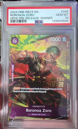 Roronoa Zoro (OP-06 Pre-Release Tournament) [Winner] P-045 One Piece... - Image 1
