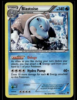 Blastoise 16/101 Plasma Blast Rare Holo Pokemon - Image 1
