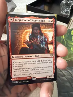Birgi, God of Storytelling MTG Magic The Gathering (123/526) Kaldheim NM Mythic - Image 1