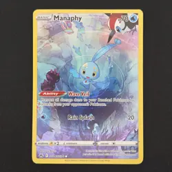Pokemon TCG Card Manaphy GG06/GG70 Crown Zenith Galarian Gallery Holo - NM - Image 1