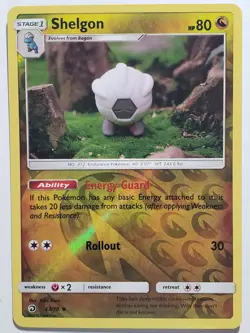 REVERSE HOLO Shelgon 43/70 VLP - Yuka Morii Clay Art Dragon Majesty Pokemon Card - Image 1