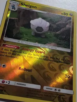 REVERSE HOLO Shelgon 43/70 VLP - Yuka Morii Clay Art Dragon Majesty Pokemon Card - Image 2