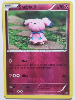 REVERSE HOLO Snubbull 98/162 VLP Yuka Morii Clay XY Breakthrough Pokemon Card - Image 1