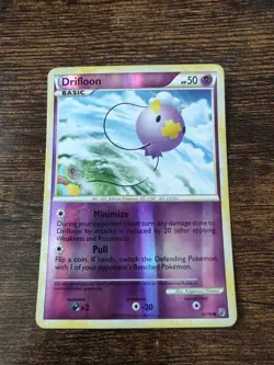 Pokemon Drifloon 46/90 Undaunted HGSS Reverse Holo Card NM - Image 1