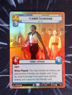 Star Wars Unlimited: Lando Calrissian - Trust Me - Hyperspace Foil SEC 824 - Image 1