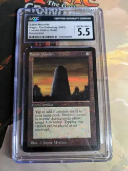 CGC 5.5 MTG BETA Basalt Monolith Magic the Gathering Excellent + - Image 1