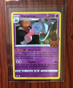 HATTERENE Trick or Trade BOOster Pokemon Halloween TCG Holo Foil Card 073/198 - Image 3