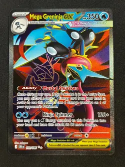 Pokemon TCG Mega Greninja Ex 100/86 Chaos Rising English pack fresh - Image 1