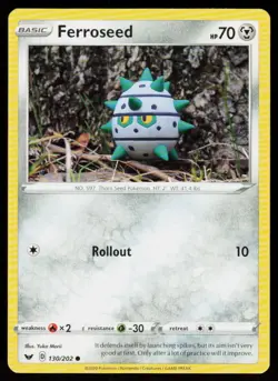 Ferroseed 130/202 Common Sword & Shield Pokemon Near Mint - Image 1