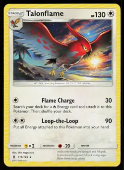 Talonflame 111/145 Rare Guardians Rising Pokemon Near Mint - Image 1