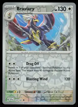 Braviary 153/191 Uncommon Surging Sparks Pokemon Reverse Holo Near Mint - Image 1